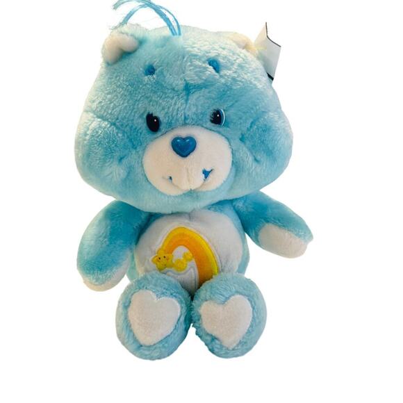 Care Bears Cheer Bear Plush Blue Rainbow 12” Stuffed Animal Collectible 2019 - Picture 1 of 4